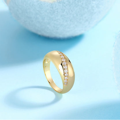 18k Gold Vermeil 925 Silver Moissanite Ring