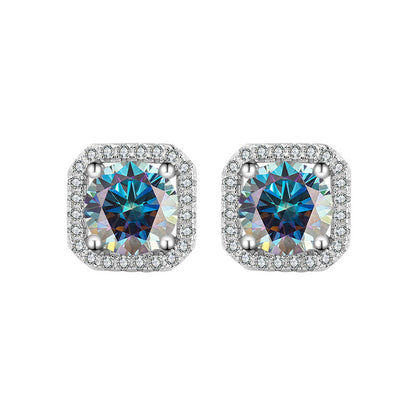 VVS1 925 Sterling Silver Moissanite Ear Studs
