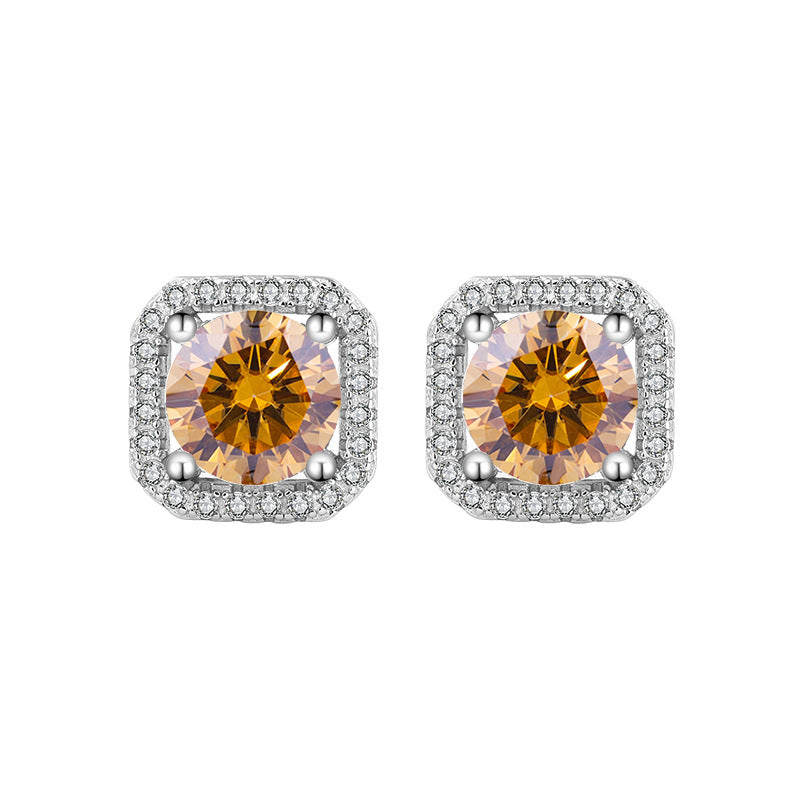 VVS1 925 Sterling Silver Moissanite Ear Studs