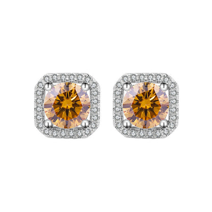VVS1 925 Sterling Silver Moissanite Ear Studs