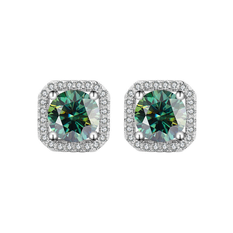 VVS1 925 Sterling Silver Moissanite Ear Studs