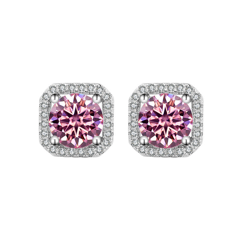 VVS1 925 Sterling Silver Moissanite Ear Studs