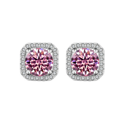 VVS1 925 Sterling Silver Moissanite Ear Studs
