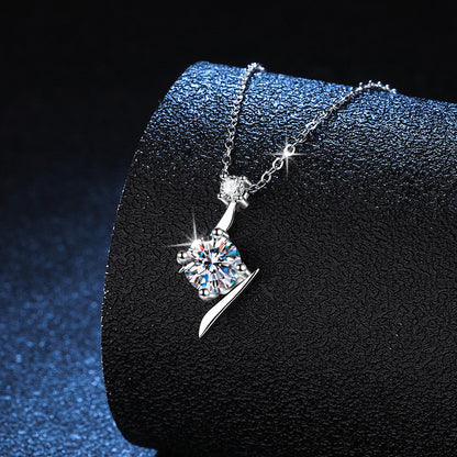 S925 Moissanite Clavícula Cadena