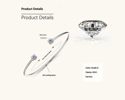 925 Silver Moissanite Bracelet