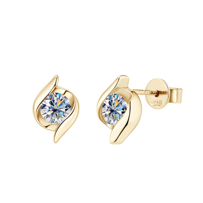 925 Silver VVS1 Moissanite Stud Earrings