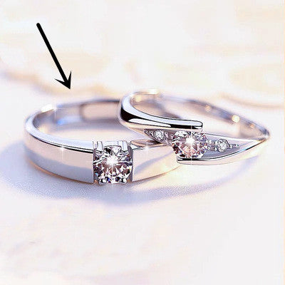 925 Sterling Silver Moissanite Couple Wedding Ring For Men And Women