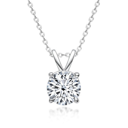 925 Silver Moissanite Necklace Clavicle Chain