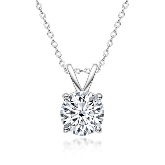 925 Silver Moissanite Necklace Clavicle Chain