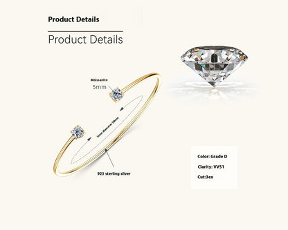 925 Silver Moissanite Bracelet
