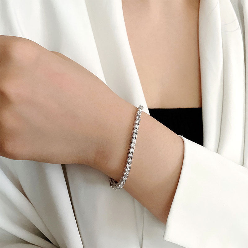 VVS1 Moissanite Tennis Bracelet 925 Sterling Silver