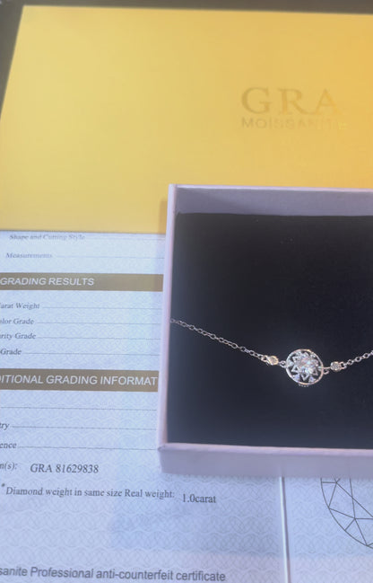 925 Sterling Silver Montnets Moissanite Bracelet