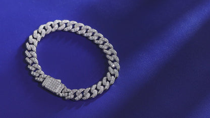 VVS1 Moissanite 925 Silver Cuban Link Bracelet