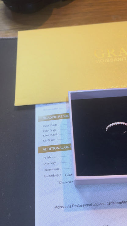 925 Silver Starry Moissanite Ring