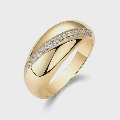 18k Gold Vermeil 925 Silver Moissanite Ring