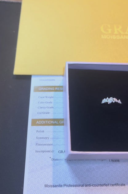 925 Sterling Silver Moissanite Ring