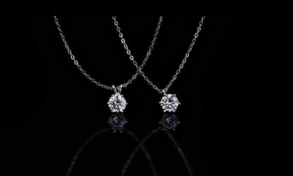 925 Silver Moissanite Necklace Clavicle Chain