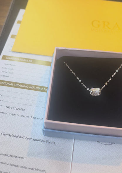 925 Silver MoissaniteO-Ring Necklace